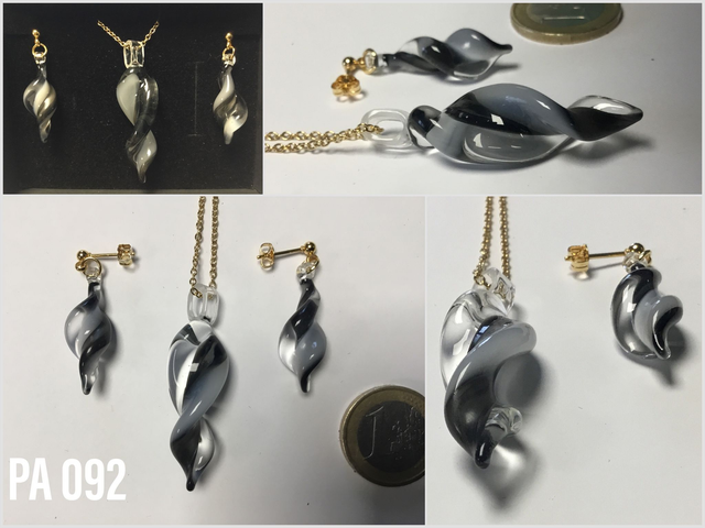 Parure pendentif et boucles d’oreilles réf PA 092