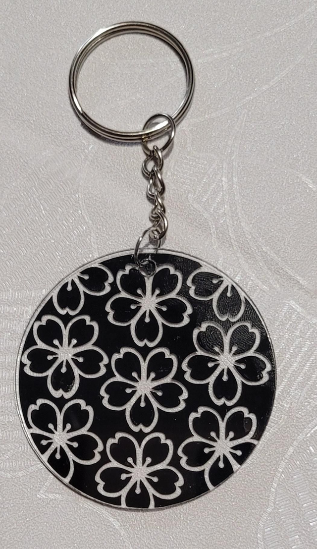 Porte clef à fleurs 