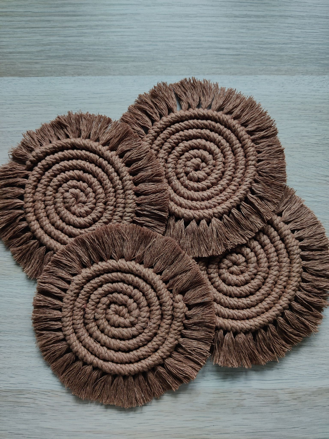 Sous-verre - Lot de 4 - Brun