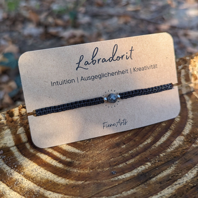 Labradorit - makramee Edelsteinarmband 