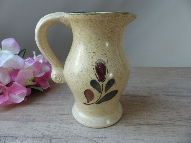 Ancien Petit Pichet Saint Clément - Peint à la Main - Vintage - Fabrication Française - Pichet Décoration Cuisine Rustique Maison Campagne