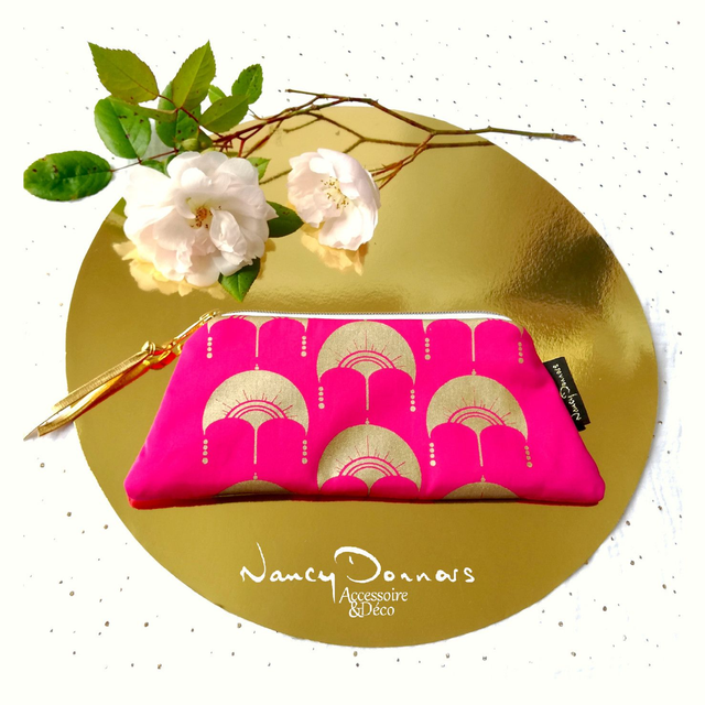 Trousse à stylo fuchsia