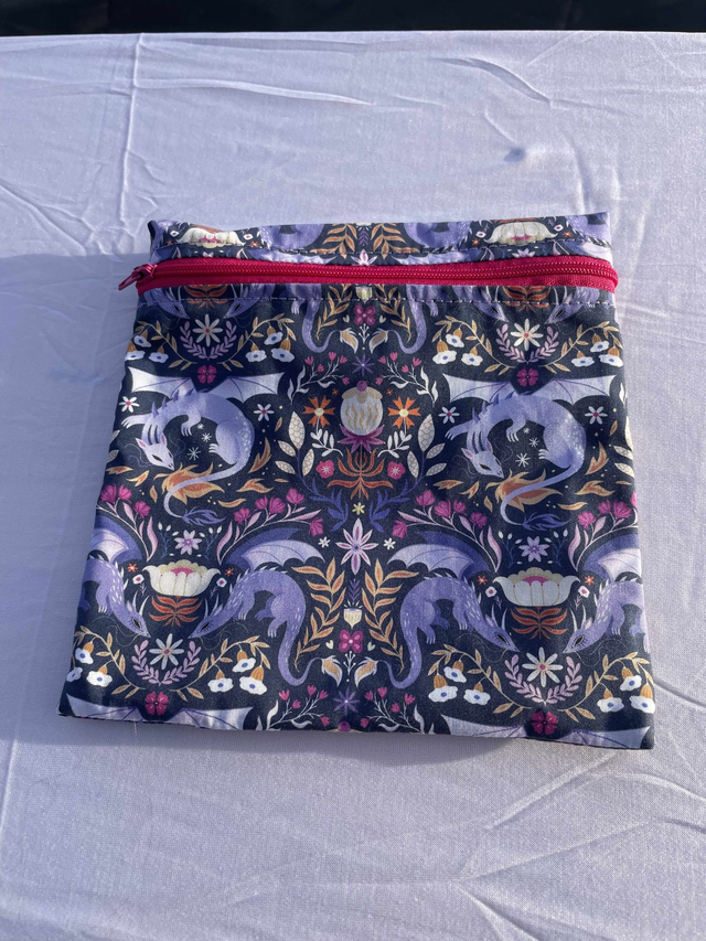 Pochette à collation zip dragon