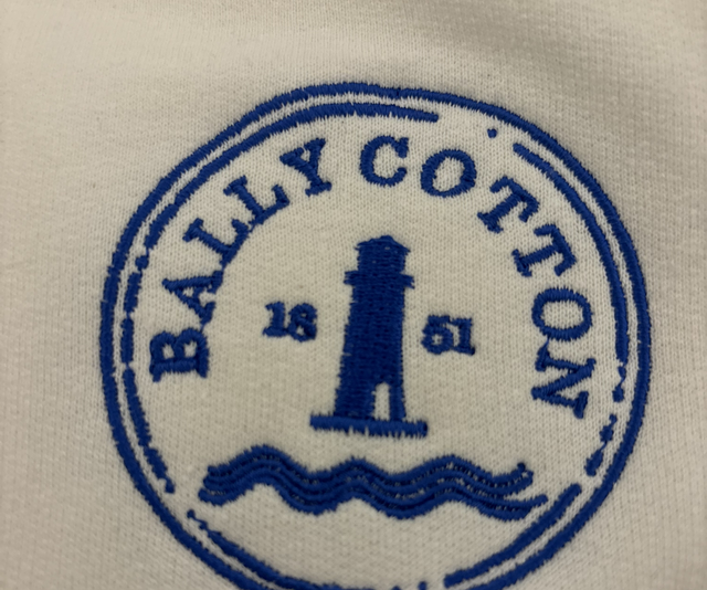 1851 Crew Neck (White/Blue Thread)  (1)