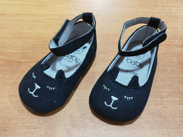 Ballerines noir en 6/12 mois