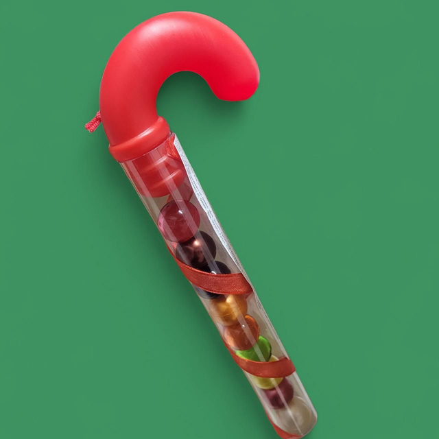 Grande canne en plastique avec 9 billes de bain à l&#039;huile de soja 