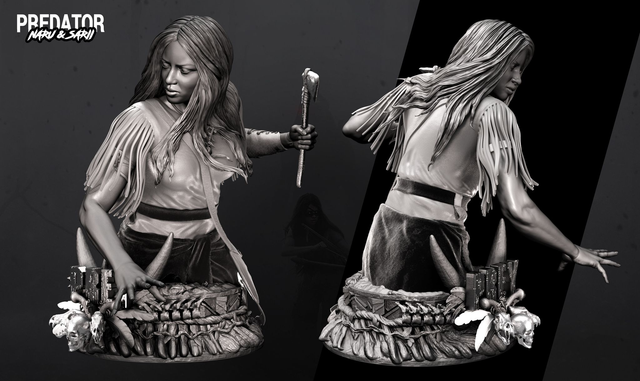 Buste résine &quot;NARU&quot; film PREY (prédator)