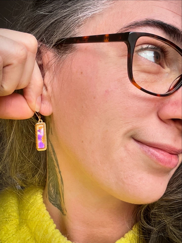 Boucles d’oreilles papier japonais