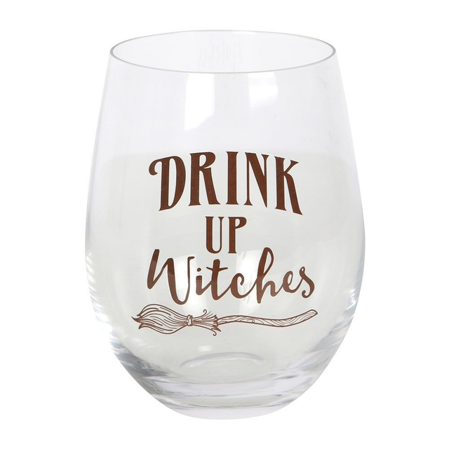 Verre à vin sans pied Drink Up Witches