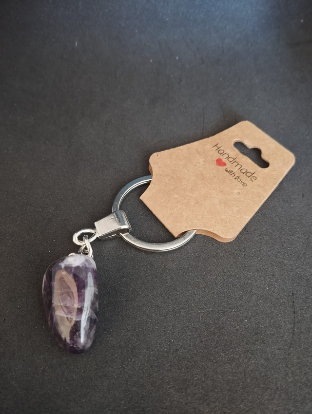 Porte clé en améthyste