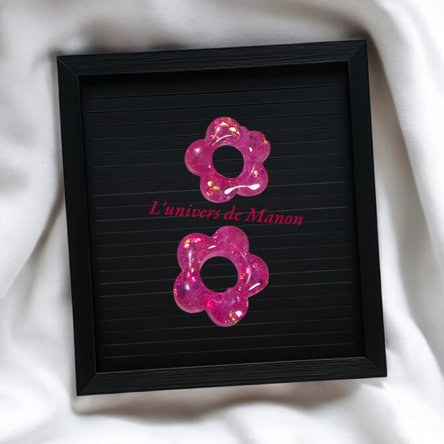 2 Pampilles fleurs (créoles interchangeables)