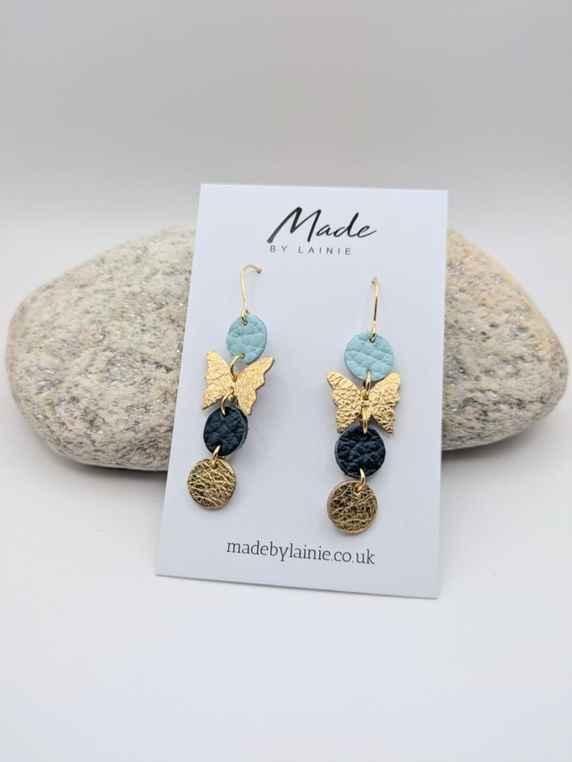 Delicate Butterfly Drop Earrings (2)