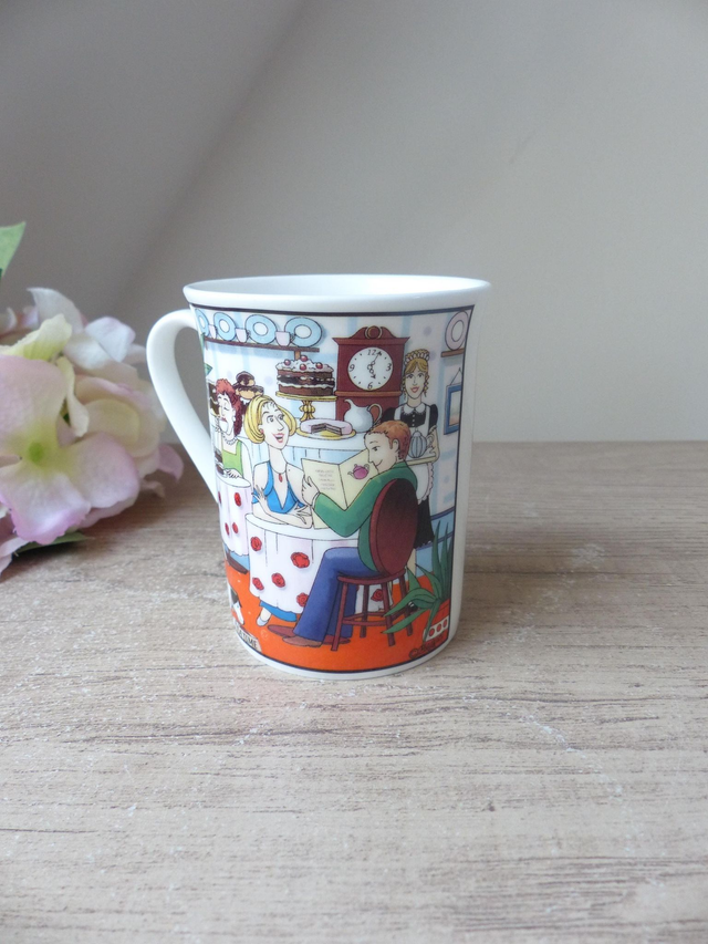 Mug La Vie à Londres Windsor Porcelaine de Chine, Tasse Anglaise Coutumes et Mode de Londres Vintage