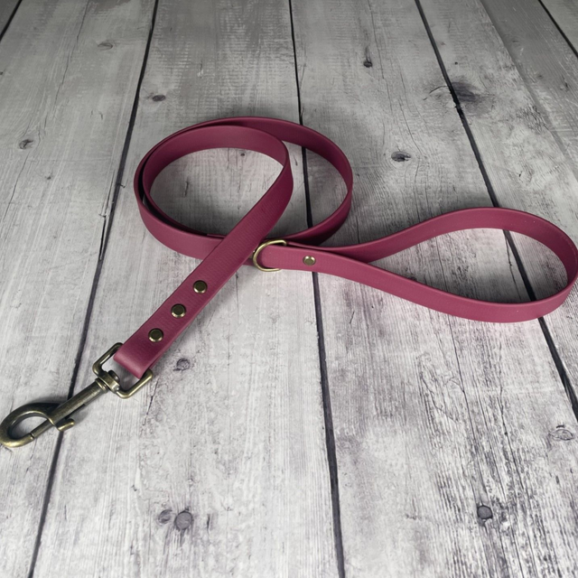 Wine Red Waterproof BioThane® Lead
