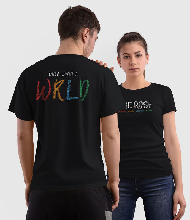 T-shirt THE ROSE WRLD chp2 - UNISEXE NOIR