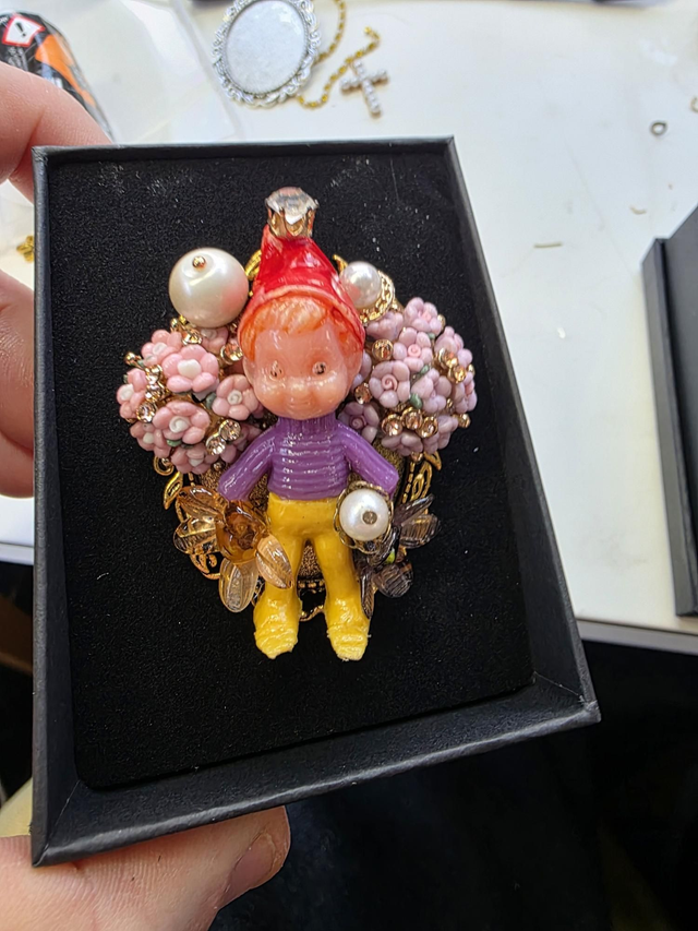 Broche artisanale Tricopin 