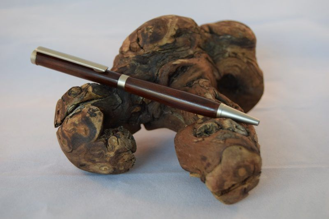 balpen, mat chrome - cocobolo