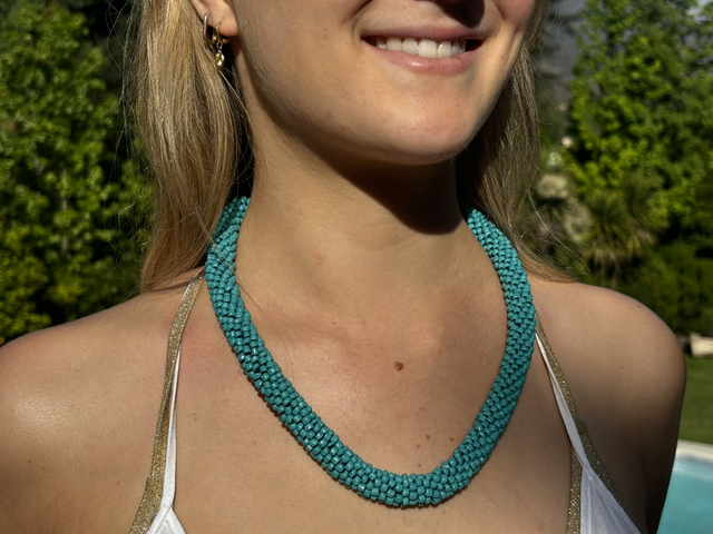 Collar zulu simple turquesa