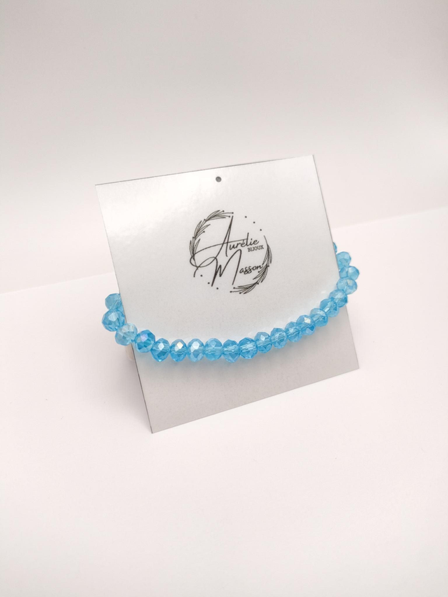 Bracelet Perles de verre élastique