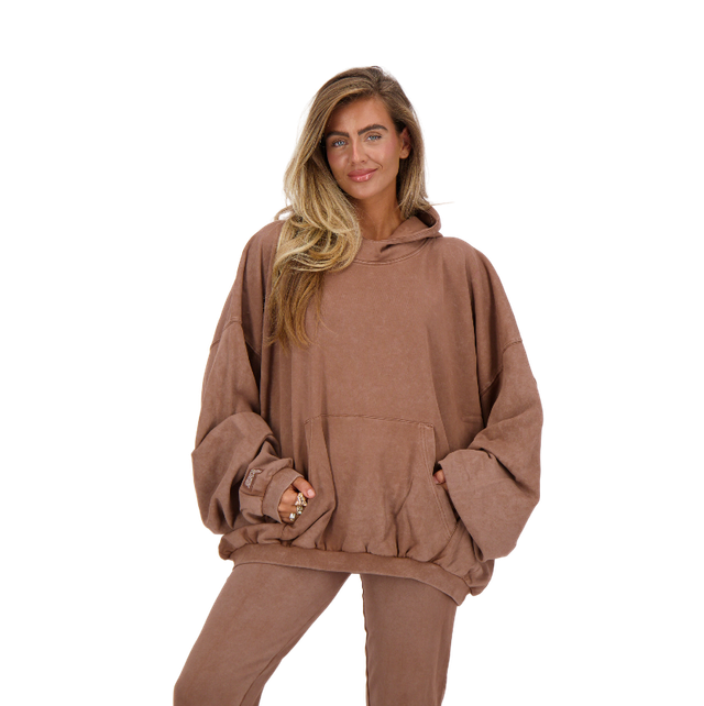 Reinders Hoodie Vintage Wash Cacao
