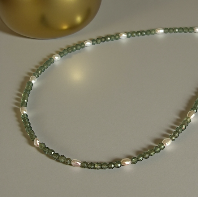 Collier Aura Apatite Verte