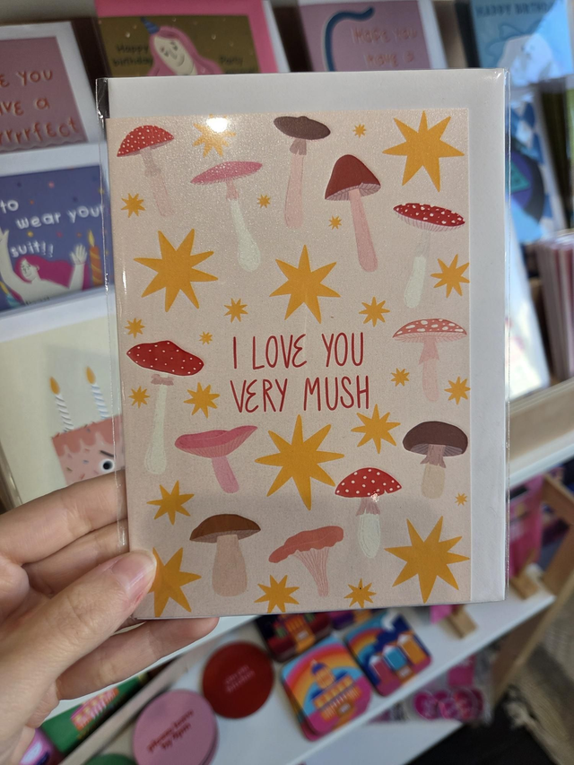 I Love You Very Mush Mushroom Greetings Card - MD-026