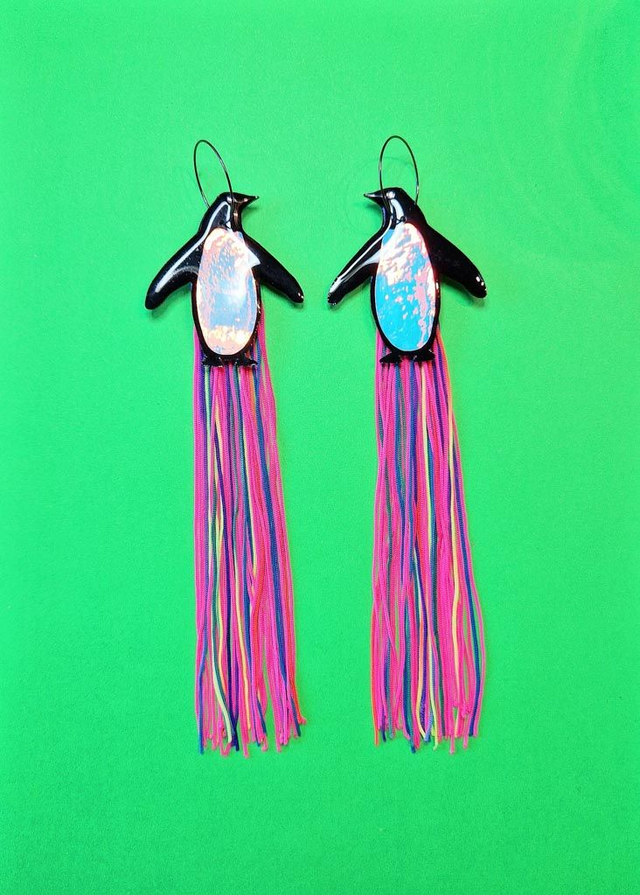 Penguin Party, rainbow pink