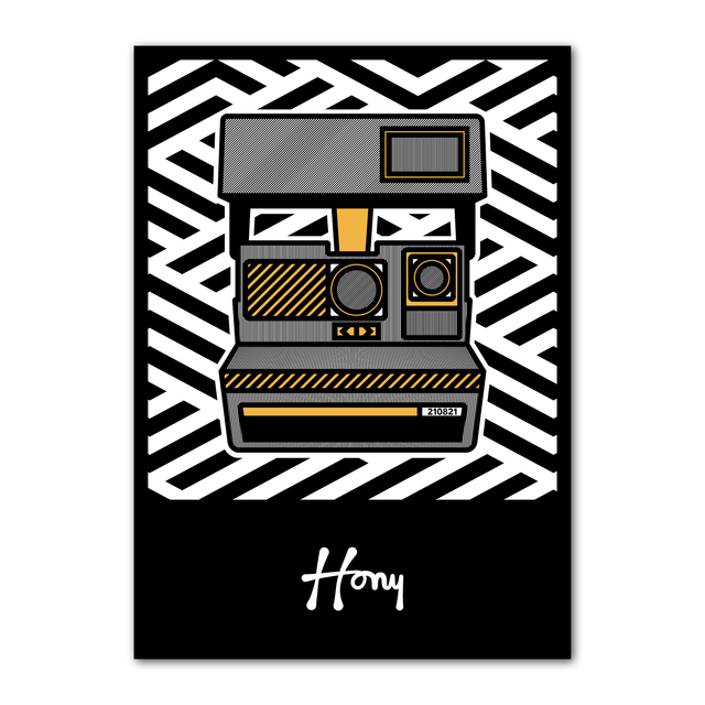 Sofortbildkamera (gemustert) - 210821 - Hony | Kunstdruck