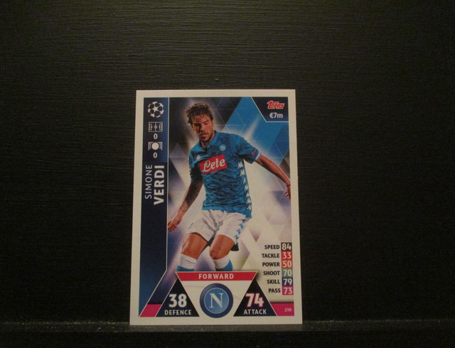 Simone Verdi - UEFA Champions League Match Attax 2018/19 Original Trading Card #230