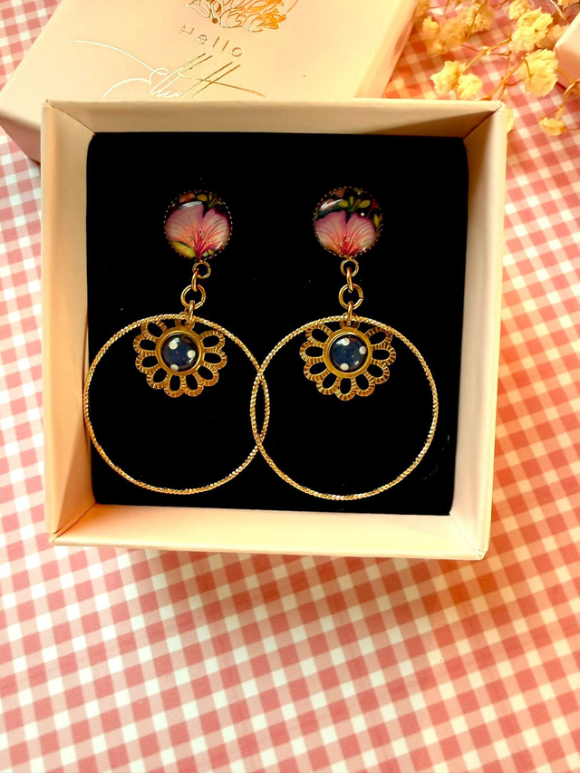 Boucles d'oreille Créoles bohème