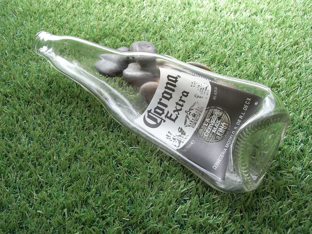 Slumped Glass Corona Beer Bottle Dish