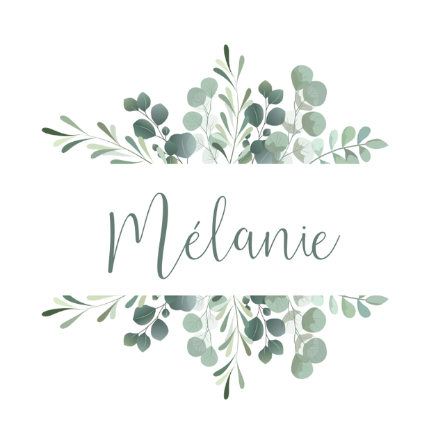 Lot de stickers papier &quot;Mélanie&quot; - Personnalisable