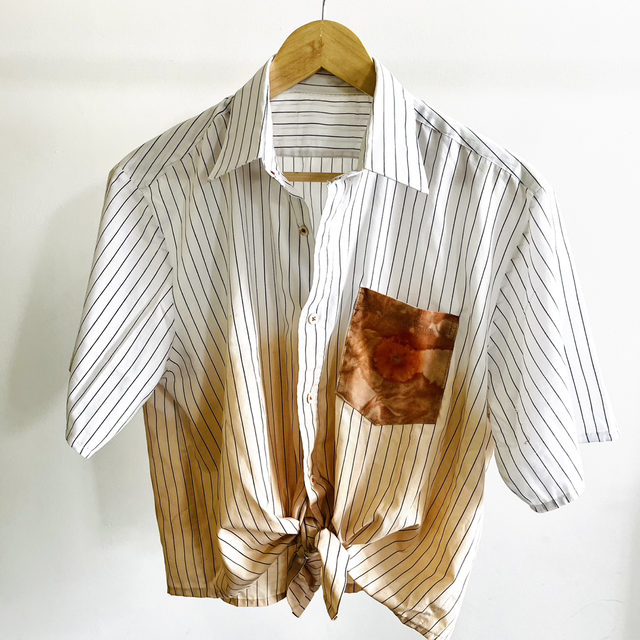 Chemise nouée - avocat rayé