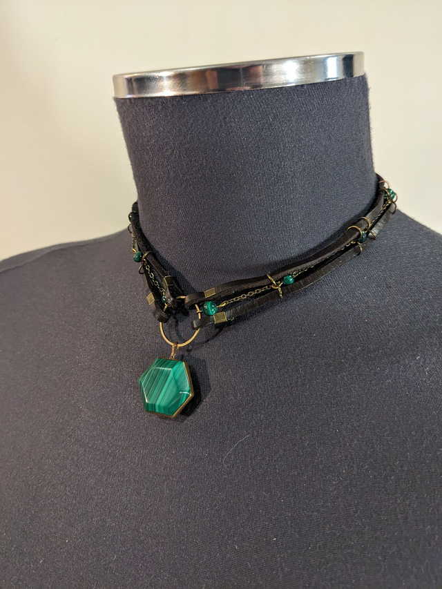 Collection Tomettes -  "Malaquita" - Choker 