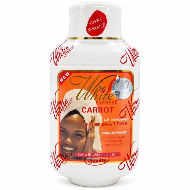 White Express 7 Days Carrot Body Lotion – Körperlotion mit Karottenextrakt / Carrot Skin Care – 500 ml