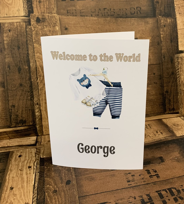 Welcome to the world baby card