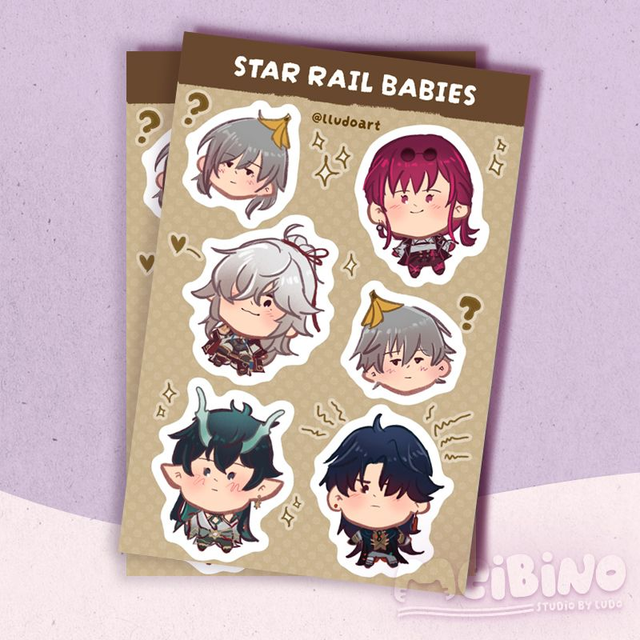 arkusz naklejek - star rail 