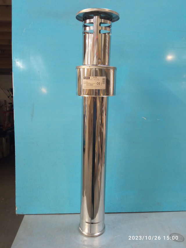 PLA - Terminal vertical Hauteur 1100 mm INOX D80 - 2PLATVER80SC 