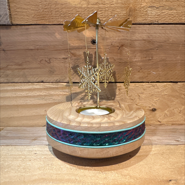 Gold Snowflake Tealight Carousel Holder