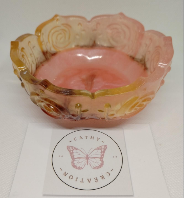 Vide poche rose orangé 