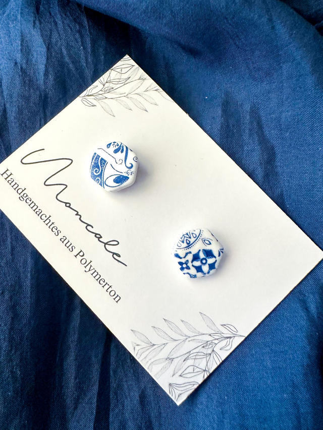 Summer - Blaue Fliesen Ohrstecker #07