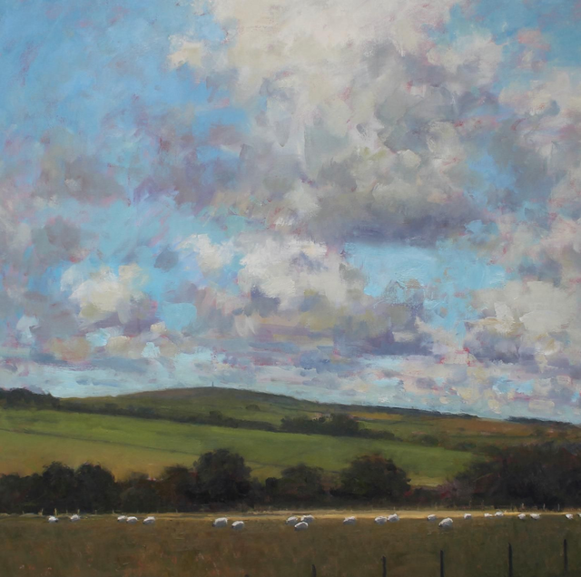 Sheep grazing and Hardy&#039;s Monument