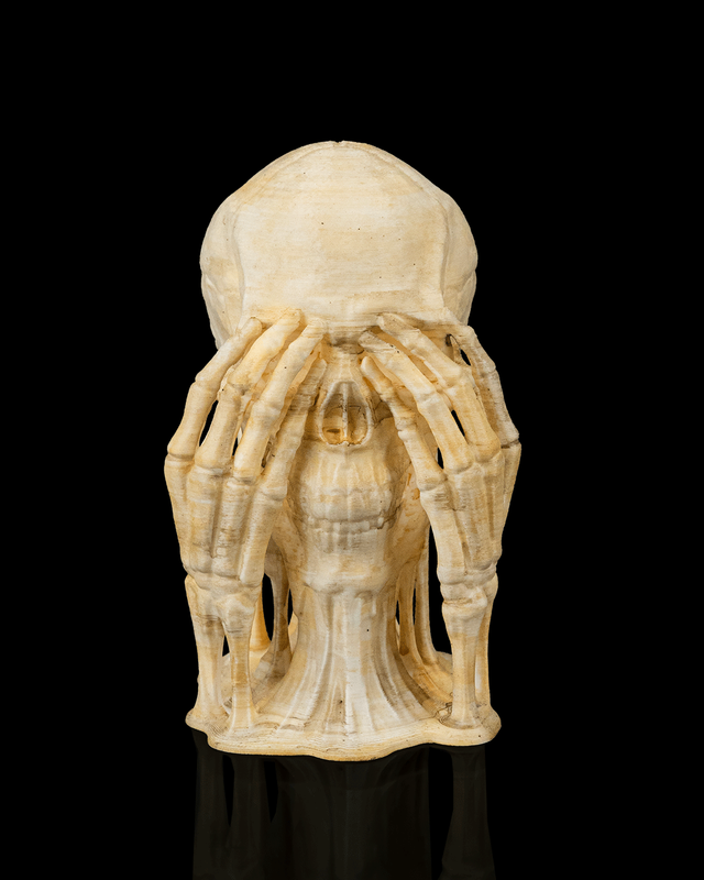 3D Druck: Skulls of Wisdom, Schädel "nichts sehen, nichts hören, nichts sagen"