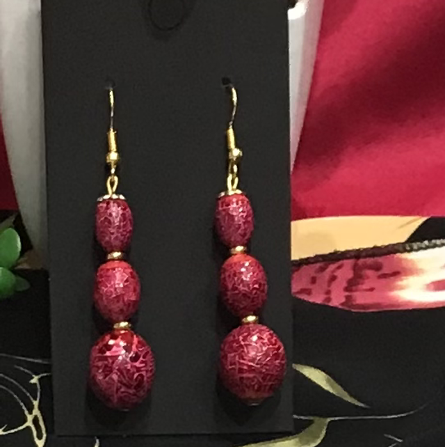 Rose Pink Dangling Earrings - RPD09