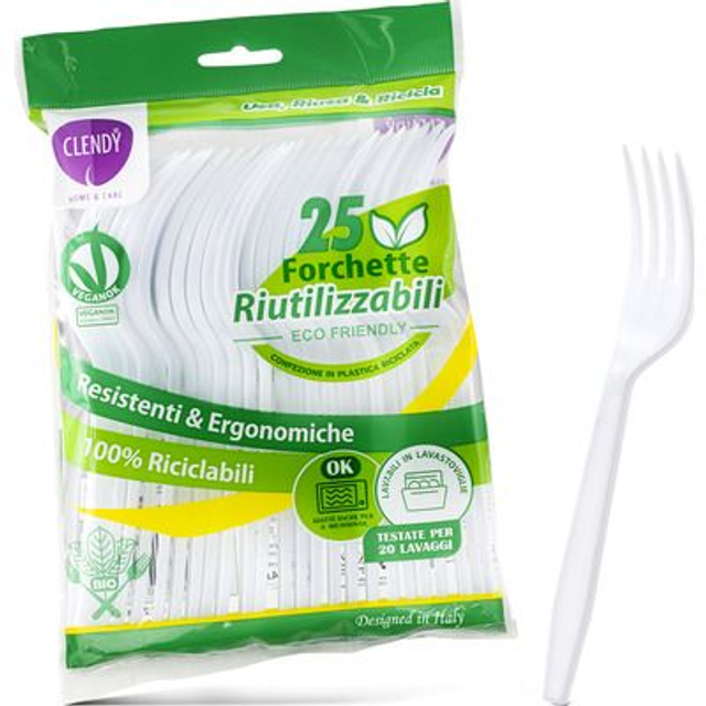 CLENDY FORCHETTE RIUTILIZZABILI/25PZ