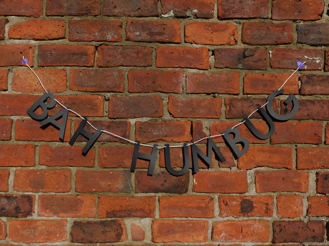 BAH HUMBUG letter banner