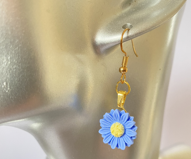 Blue Flower Earrings 