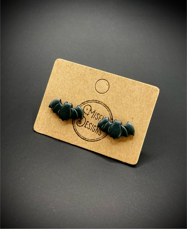 Bat stud earrings