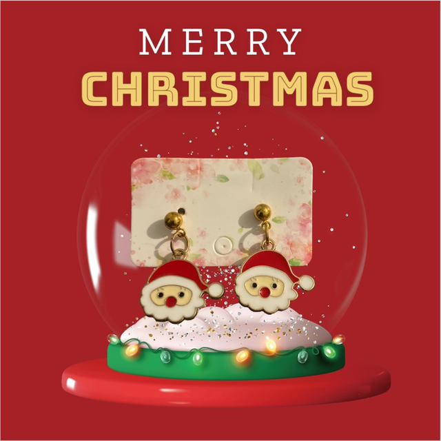 Santa Earrings 