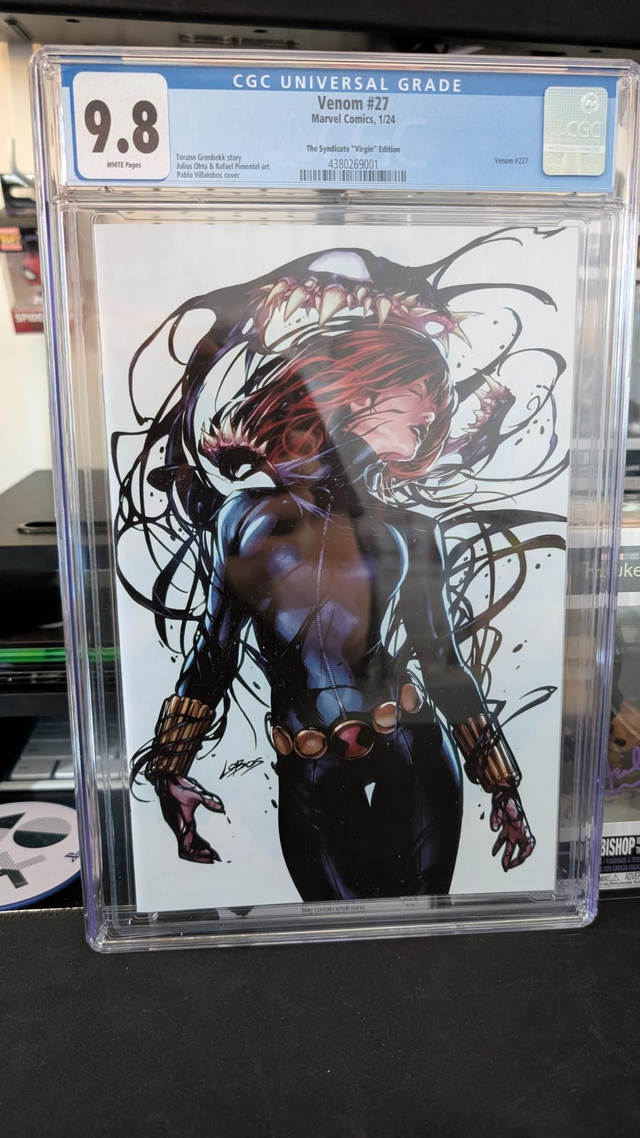 CGC Graded Comic 9.8 Marvel Venom #27 with Black Widow Syndicate Virgin Edition 